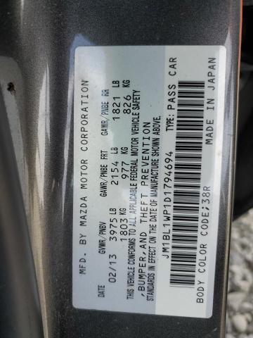 JM1BL1WP1D1794694 - 2013 MAZDA 3 I Graphit Foto 12