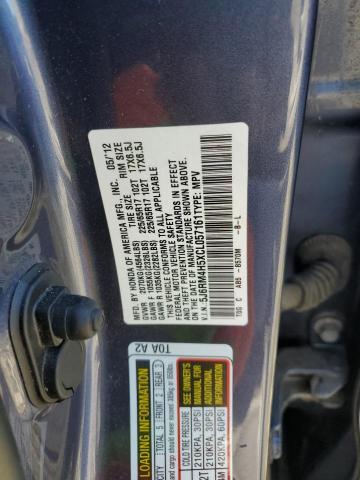 5J6RM4H5XCL057161 - 2012 HONDA CR-V EX BLUE photo 14