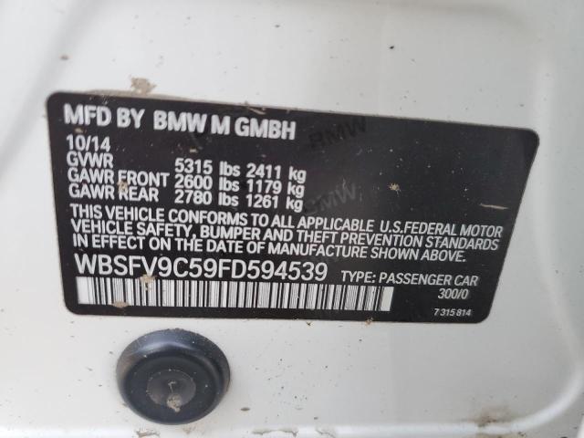 WBSFV9C59FD594539 - 2015 BMW M5 WHITE photo 12