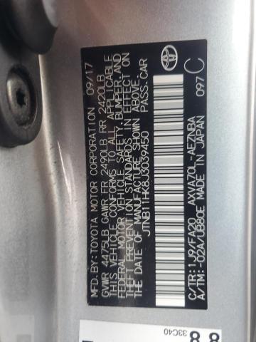 JTNB11HK8J3039450 - 2018 TOYOTA CAMRY L ვერცხლისფერი ფოტო 12