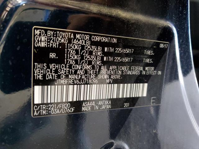 JTMBFREV6JJ718096 - 2018 TOYOTA RAV4 LE Көк фото 13