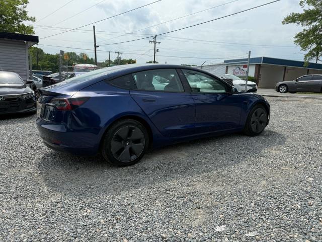 5YJ3E1EA5MF854124 - 2021 TESL MODEL 3 BLUE photo 4