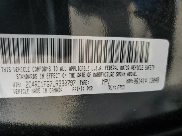 2C4RC1FG7JR330797 - 2018 CHRYSLER PACIFICA TOURING PLUS BLACK photo 13