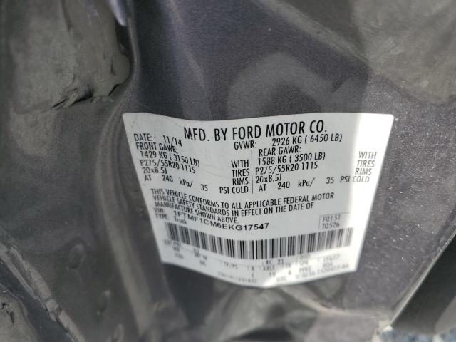 1FTMF1CM6EKG17547 - 2014 FORD F150 GRAY photo 12