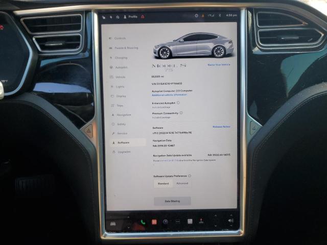 5YJSA1E16HF194432 - 2017 TESLA MODEL S Արծաթագույն լուսանկար 9