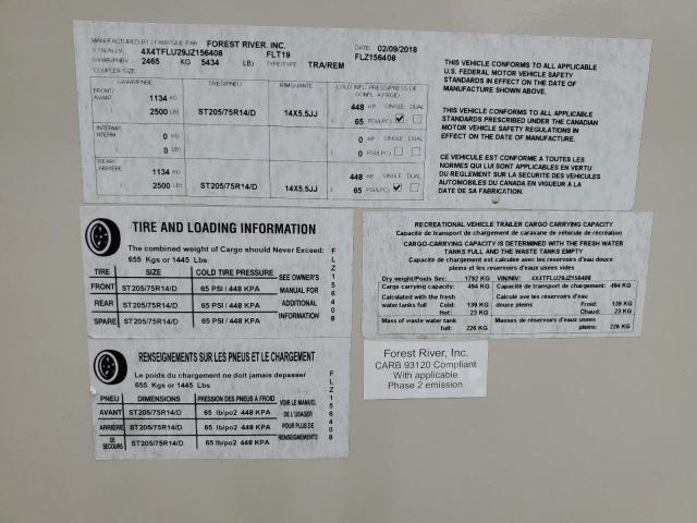 4X4TFLU29JZ156408 - 2018 FORS TRAILER 白色 照片 10