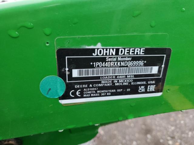 1P0440RXKND069996 - 2022 JOHN DEERE LOADER GREEN photo 10