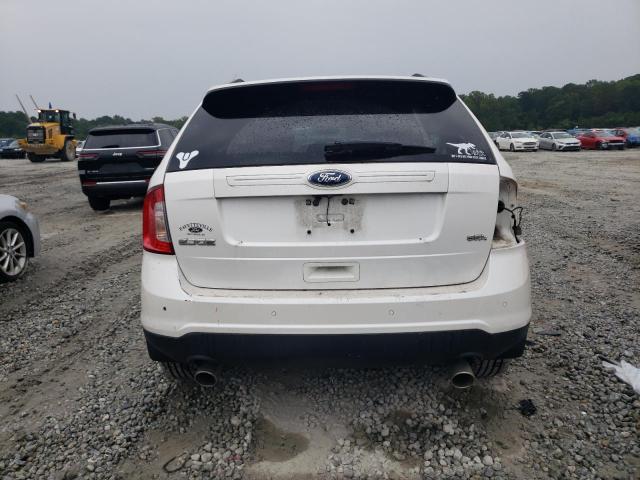 2FMDK3JC9EBB16367 - 2014 FORD EDGE SEL WHITE photo 6