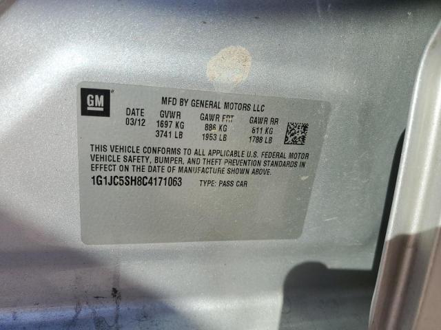 1G1JC5SH8C4171063 - 2012 CHEVROLET SONIC LT 银色 照片 13