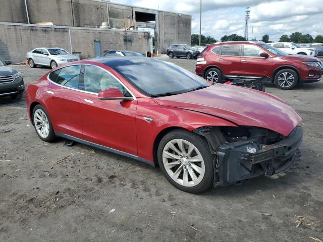 5YJSA1E22FF108555 - 2015 TESLA MODEL S RED photo 4