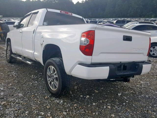 5TFRM5F18EX073947 - 2014 TOYOTA TUNDRA DOUBLE CAB SR/SR5 WHITE photo 3