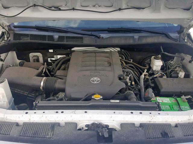 5TFRM5F18EX073947 - 2014 TOYOTA TUNDRA DOUBLE CAB SR/SR5 WHITE photo 7