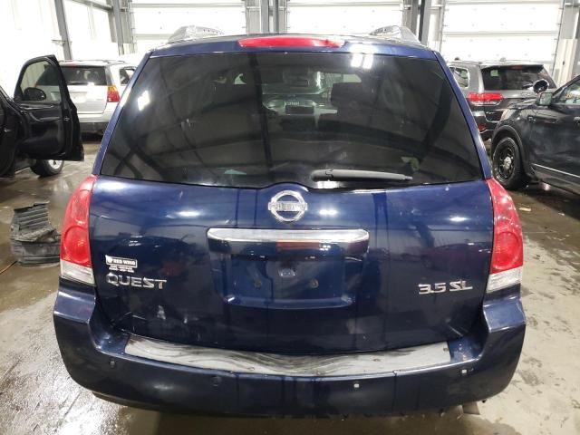 5N1BV28U78N115038 - 2008 NISSAN QUEST S BLUE photo 6