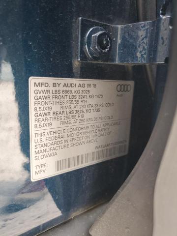 WA1LAAF71JD049376 - 2018 AUDI Q7 PREMIUM PLUS Niebieski zdjęcie 12