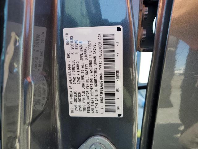 1HGCP3F89AA021868 - 2010 HONDA ACCORD EXL GRAY photo 12