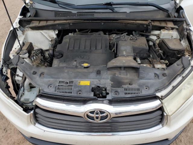 5TDKKRFH9ES020854 - 2014 TOYOTA HIGHLANDER XLE WHITE photo 12