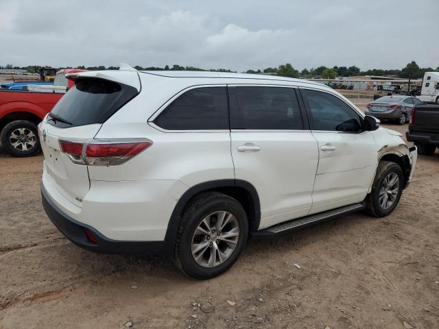 5TDKKRFH9ES020854 - 2014 TOYOTA HIGHLANDER XLE WHITE photo 3