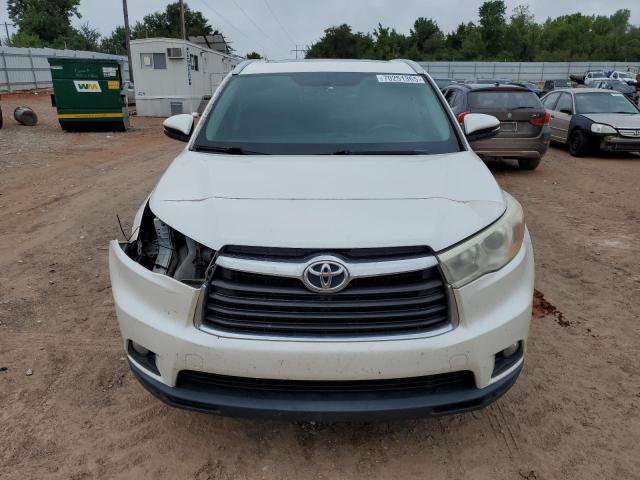 5TDKKRFH9ES020854 - 2014 TOYOTA HIGHLANDER XLE WHITE photo 5