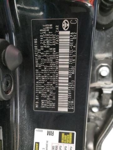 5YFEPMAE7MP183461 - 2021 TOYOTA COROLLA LE BLACK photo 12