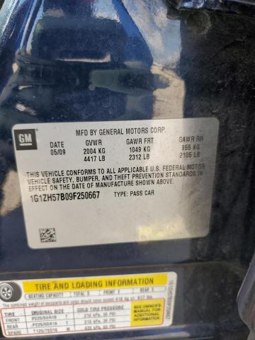 1G1ZH57B09F250667 - 2009 CHEVROLET MALIBU 1LT 蓝色 照片 13