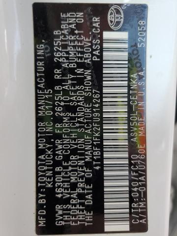 4T1BF1FK2FU914267 - 2015 TOYOTA CAMRY LE WHITE photo 23