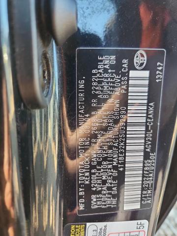 4T1BE32K25U392890 - 2005 TOYOTA CAMRY LE BLACK photo 12