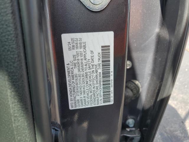 5FPYK3F49RB023694 - 2024 HONDA RIDGELINE RTL GRAY photo 12