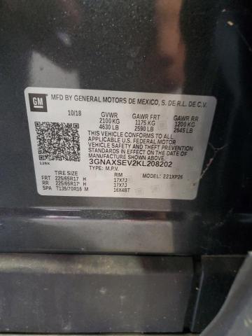 3GNAXSEV2KL208202 - 2019 CHEVROLET EQUINOX LS Сұр фото 13