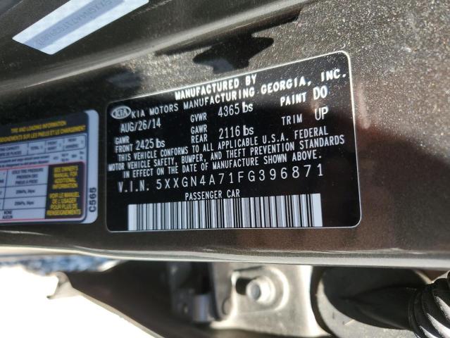 5XXGN4A71FG396871 - 2015 KIA OPTIMA EX ყავისფერი ფოტო 13