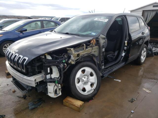 1C4PJLAB7FW579197 - 2015 JEEP CHEROKEE S BLACK photo 1