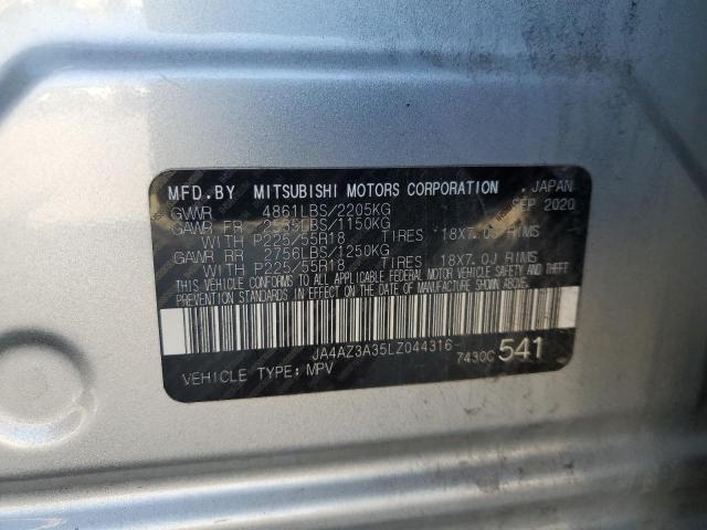 JA4AZ3A35LZ044316 - 2020 MITSUBISHI OUTLANDER SE 银色 照片 13