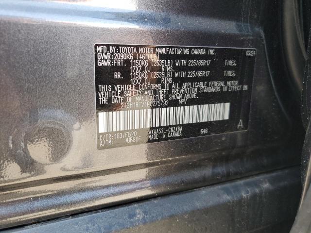 2T3H1RFV4RC275792 - 2024 TOYOTA RAV4 LE ნაცრისფერი ფოტო 13