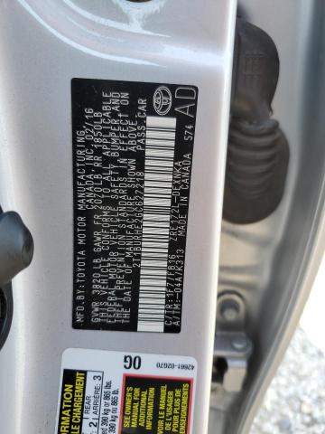 2T1BURHE2GC627218 - 2016 TOYOTA COROLLA L SILVER photo 13