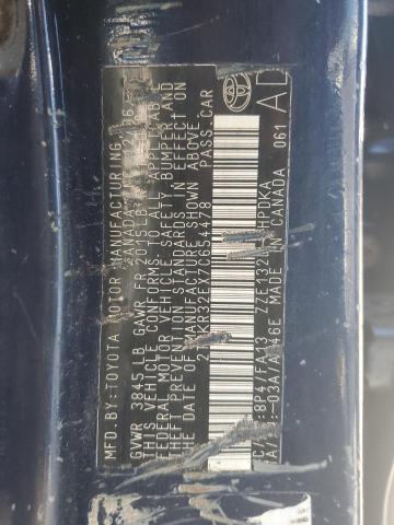 2T1KR32EX7C654478 - 2007 TOYOTA COROLLA MA XR BLUE photo 13