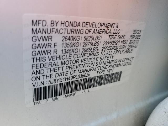 5J8YE1H49PL036636 - 2023 ACURA MDX TECHNOLOGY Beyaz fotoğraf 13