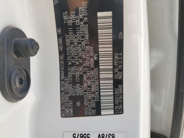 5TDYK3DC5BS105605 - 2011 TOYOTA SIENNA XLE 白色 照片 13