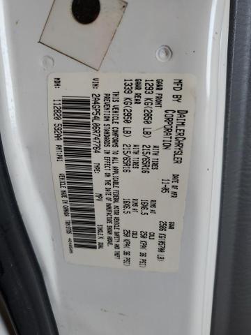 2A4GP54L06R747764 - 2006 CHRYSLER TOWN & COU TOURING WHITE photo 13