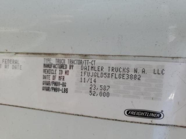 1FUJGLD5XFLGE3882 - 2015 FREIGHTLINER CASCADIA WHITE photo 10