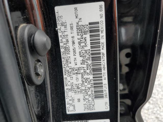 3TMLU4ENXFM198475 - 2015 TOYOTA TACOMA DOUBLE CAB შავი ფოტო 13