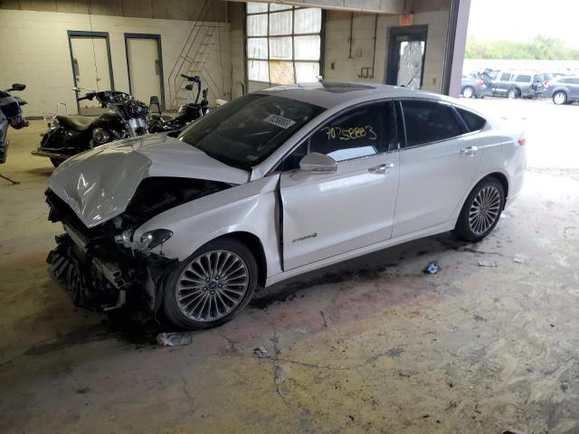 3FA6P0RU9DR340612 - 2013 FORD FUSION TITANIUM HEV WHITE photo 1