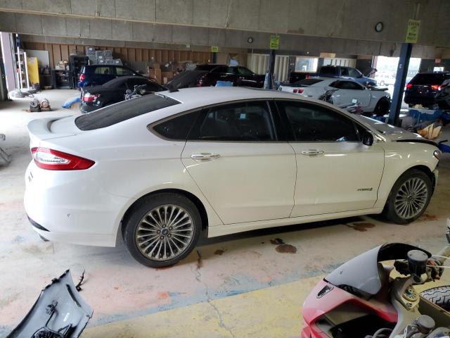 3FA6P0RU9DR340612 - 2013 FORD FUSION TITANIUM HEV WHITE photo 3