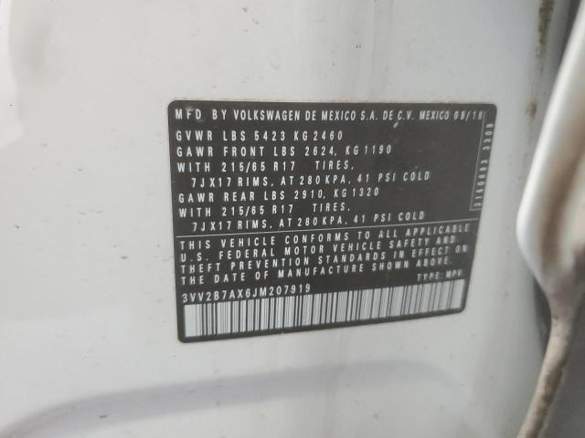 3VV2B7AX6JM207919 - 2018 VOLKSWAGEN TIGUAN SE Ağ foto 13