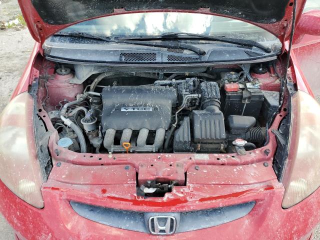 JHMGD38658S003231 - 2008 HONDA FIT SPORT RED photo 11