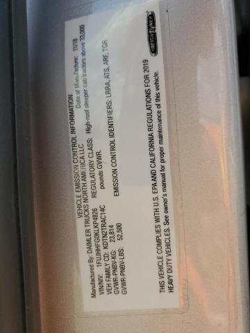 1FUJHHFG0KLKP4826 - 2019 FREIGHTLINER CASCADIA 1 Grau Foto 10