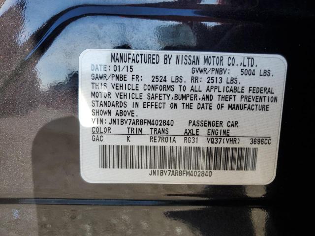 JN1BV7AR8FM402840 - 2015 INFINITI Q50 BASE BLACK photo 13