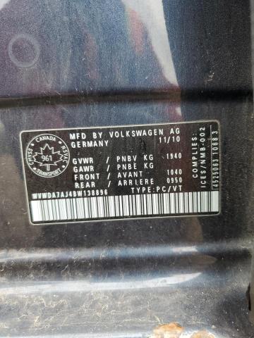 WVWDA7AJ4BW138896 - 2011 VOLKSWAGEN GOLF BLUE photo 12