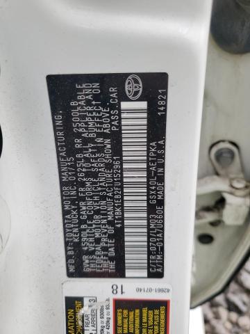 4T1BK1EB2FU152961 - 2015 TOYOTA AVALON XLE WHITE photo 12