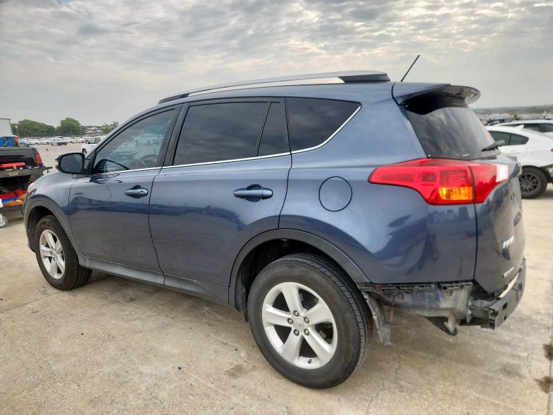 2T3WFREV1EW076539 - 2014 TOYOTA RAV4 XLE BLUE photo 2