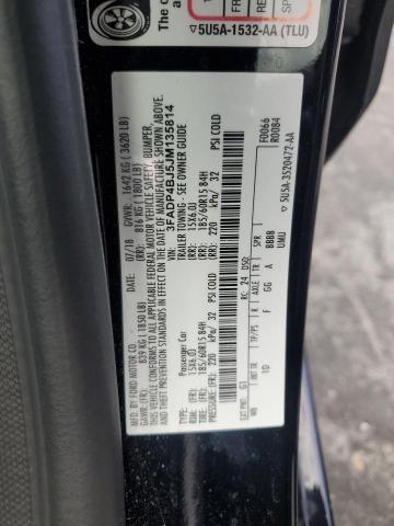 3FADP4BJ5JM135814 - 2018 FORD FIESTA SE BLACK photo 12