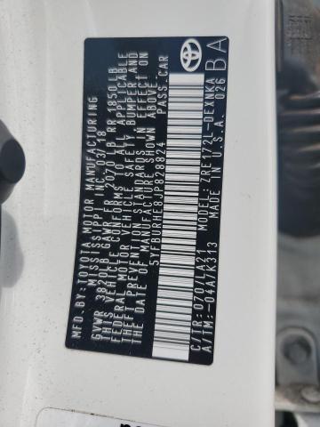 5YFBURHE8JP828824 - 2018 TOYOTA COROLLA L WHITE photo 12